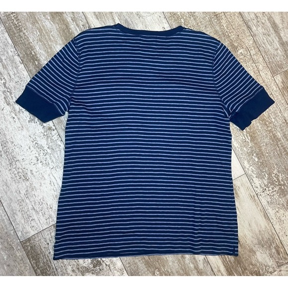 Lauren‎ Jeans Co Top Womens Size Large  Blue Striped Cotton Vintage - Picture 2 of 7
